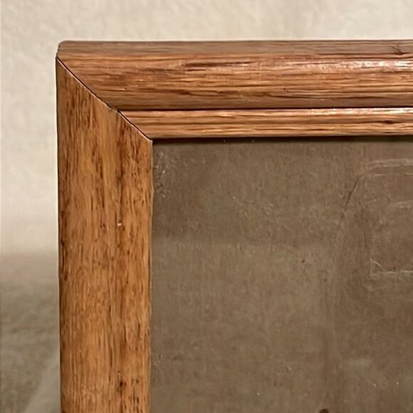 5” x 7”  single wide moulding rustic wood wall and desk mount picture frame - Picture 2 of 15